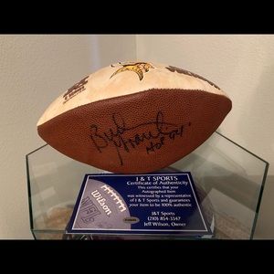 Hall of fame legend BUD GRANT signed viking ball